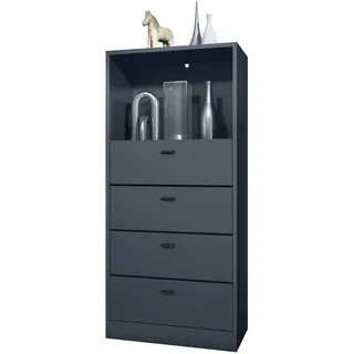 Vladon Pino V3 56 x 125 x 36 cm Anthrazit