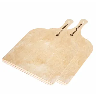 GRÄWE 2 Stück Pizzaschieber 30 x 42 cm, Sperrholz, Pizzaschaufel, Brotschieber, für Pizza Flammkuchen Brot