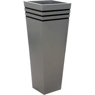 Zink-Blumenkasten 'New Classic' mit Bewässerungssystem, 80 cm - Silber