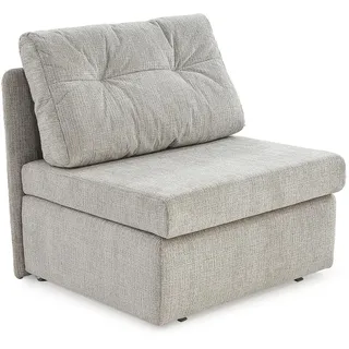 JOB Schlafsessel TUNIS Chenille 85 x 89 x 81 cm Grau mit Kissen
