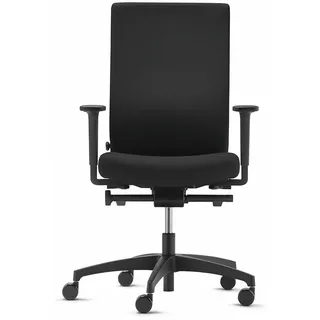Aktion: Bürodrehstuhl Dauphin @Just evo Polster-Rückenlehne Schwarz | Dauphin | gepolstert | höhenverstellbar | ergonomisch | mit Rückenlehne