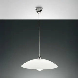 Fabas Luce Kent 1-flg. E27 75W 40 cm Metall und Glas weiß