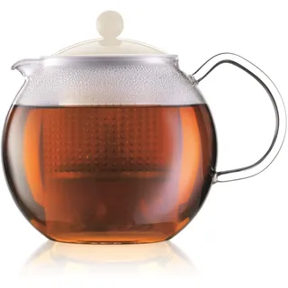 Bodum 1830-913 Teebereiter mit Glasgriff und farbigem Deckel, 1 L