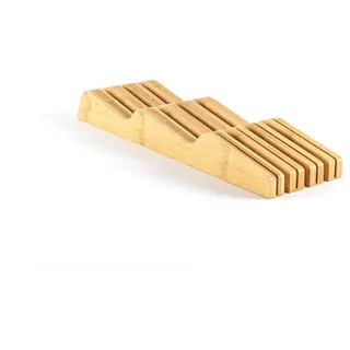 Hanseküche Messerblock - Messerhalter ohne Messer aus Holz Messerbrett (Bambus Braun, Schublade)