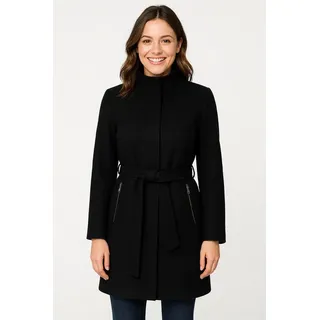 Vero Moda Kurzmantel VMBLASSJESSY AW WOOL JACKET GA LCS mit Wollanteil und Lederimitat Details schwarz S (36)