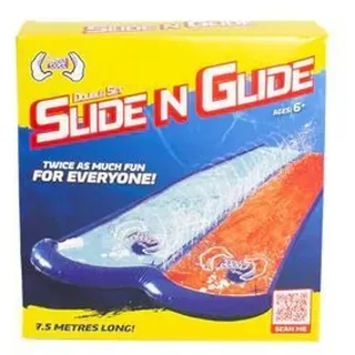 COOEE Wasserrutsche Slide N Glide Double – 7,5 m Doppel-Wasserrutsche für Wettrennen