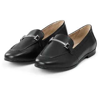Tchibo - Leder-Loafer - Damen - Gr. 41 - silber