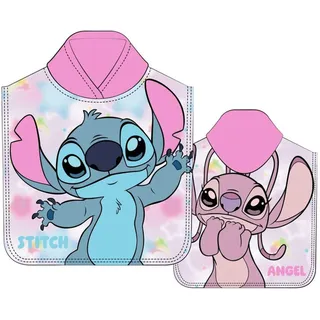 Poncho Toalla de Microfibra Kinder Angel & Stitch Multicolor