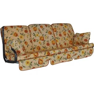 ANGERER Hollywoodschaukel Auflage Comfort beige-Terra geblümt