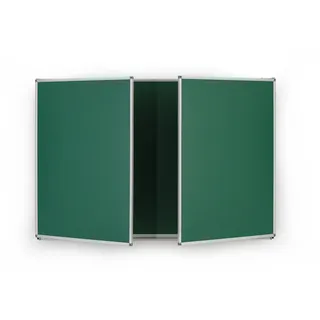 Klappbare grüne Keramik-Kreidetafel, magnetisch, 3000 x 1000 mm