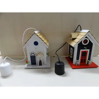 Vogelhaus Leuchte Lampe  LED Holz rustikal   !! Neuheit !! bird house lamp