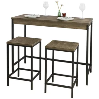 SoBuy Bartisch, Natur, Holzwerkstoff, 121x97x46 cm,