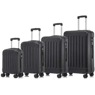 yonsly Koffer Suitcase Set 4-tlg. schwarz