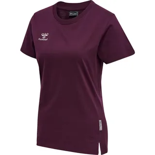 hummel MOVE Grid T-Shirt Damen 3506 grape wine XS
