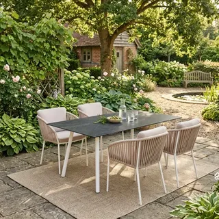 Stern Cliff Gartenmöbel Set 1 Größe M, 4 Sessel Cliff und 1 Tisch Interno 180x100cm