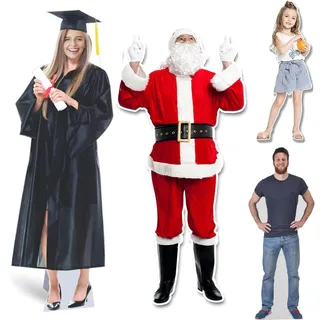 1-8 ft Personalisierte Life Size Cardboard Cutout,Individuelle lebensgroße Pappaufsteller,wasserdichter menschlicher Ständer für Hochzeitsdekoration, Jubiläumsdekoration, Party-Dekoration