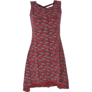 GURU SHOP Minikleid Riemchenrücken Bio-Baumwolle, Vokuhila Kleid | Fließend fallendes Design, raffinierter Rückenausschnitt, knielang, 95% Baumwolle, 5% Elastan. - 42