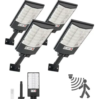 Vevor Solarleuchte schwarz IP65 4er Set mit Bewegungsmelder und Dämmerungssensor