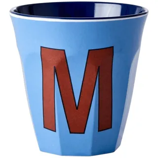 RICE Melamin Becher Buchstaben, Ø9 x H9cm, mehrfarbig, M1