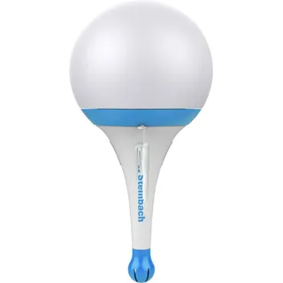 Steinbach Solarleuchte Kunststoff mit Funkthermometer 061340 blau