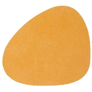 Lind DNA Glasuntersetzer Curve aus Leder Hippo in der Farbe Burned Curry, Größe: 11x13 cm, 989987
