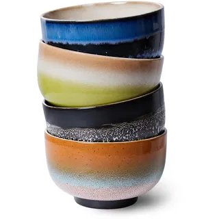 HKliving - 70's Nudelschale, Ø 13,5 cm, groovy (4er-Set)