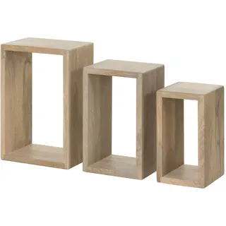 Massivmoebel24 Wandregal 45 x 20 x 30 cm Weiß