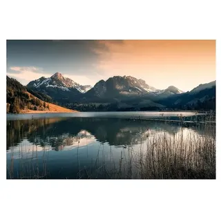 Papermoon Premium collection Fototapete Magische Stimmung Schwarzsee  (B x H: 200 x 149 cm, Vlies)