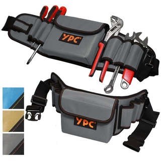 YPC Werkzeugtasche "ProBelt" Werkzeuggürtel 58x16cm, 130cm gesamt, reißfest, robust, wasserabweisend, praktisch, modern grau
