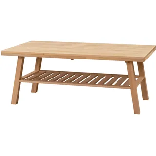 Couchtisch Brooklyn, massive Eiche, skandinavischer Stil, natur lackiert, 130x75x52 cm