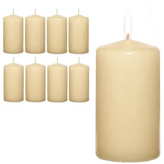 Candelo Stumpenkerze 5,8 cm x 12 cm 8 St. beige