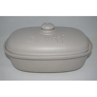 Töpferei Seifert Brottopf 30 cm Persa grau Oval, Steinzeug Westerwald