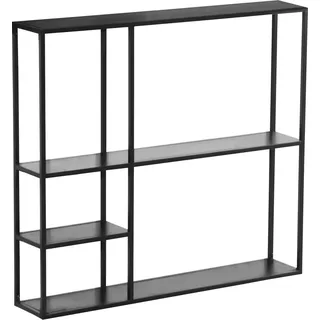 [en.casa] Jämijärvi Wandregal 100 x 90 x 18 cm Schwarz