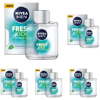 NIVEA MEN Fresh Kick Rasierwasser 100 ml (Packung mit 5)