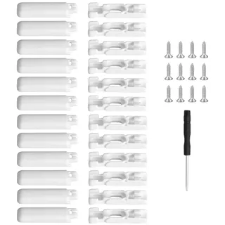 YPLANGENT 12 Stück Plissee Halterung Plissee Ersatzteile KlemmträGer Plissee,Spannschuhe für Plissees mit Schrauben und Schraubendreher (Weiß 10 × 28 Mm)