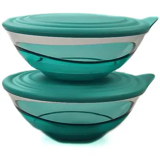 Tupperware Eleganzia 600 ml türkis/grün (2) Schale Schüssel servieren Servierschale