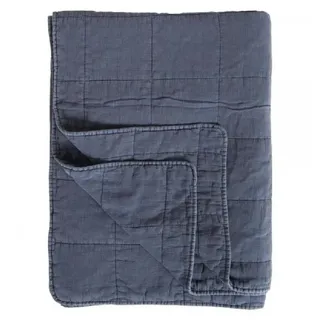 ib laursen Klassischer Quilt Bettüberwurf 130 x 180 cm Blau/Lila