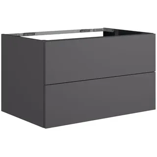 Neoro Waschbeckenunterschrank n50 2 Auszüge 80 x 47 cm Grau
