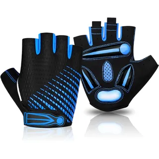 BTNEEU Fingerlose Fahrradhandschuhe mit Gel Halbfinger Radsport Handschuhe für Damen und Herren, Atmungsaktiv Rutschfestes Rennrad Handschuhe Männer für Mountainbike Training Fitness Sport