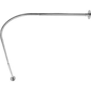 Duschvorhangstange L Form Verstellbar Duschkabinen Stange Für Badewanne Ecke Ohne Bohren Hochwertige Duschstange Mit Leichter Installation 90-130cm