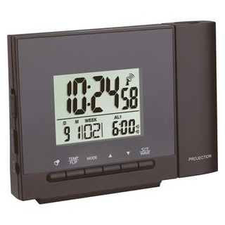 TFA Wecker 60.5013.01 Funk digital, Projektionswecker, Thermometer, USB, schwarz