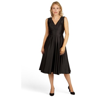 Kleo Abendkleid Abendkleid aus Satin Mit seitlichen Eingrifftaschen schwarz 38