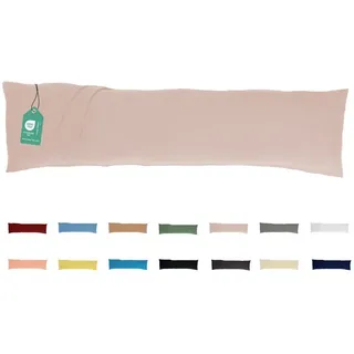 livessa Seitenschläferkissen mit bezug 40x145 cm - Schwangersschaftskissen - Schlafkissen, Kissen mit Bezug, Seitenschläferkissen : 100% Mikrofaser, Kissenbezug: 100% Baumwolle, Stillkissen mit Kissenbezug rosa