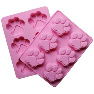 FantasyDay® 2 Stück Premium Silikon Backform/Muffinform für Muffins, Cupcakes, Kuchen, Pudding, Eiswürfel und Gelee - Pfote Brotbackform für eindrucksvolle Kreationen, hochwertige Silikon-Kuchenform