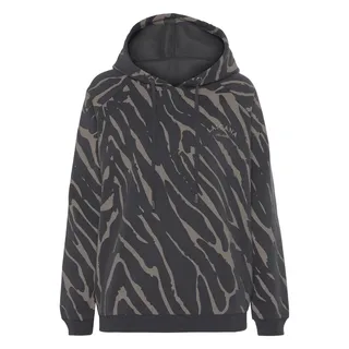 LASCANA Kapuzensweatshirt Zebramuster Dunkelgrau-Taupe 32/34