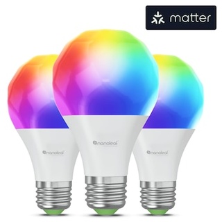 Nanoleaf Essentials Matter Smart Bulb E27 LED-Leuchtmittel 3er-Pack