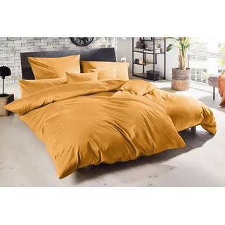Primera Uni Luxus-Satin Gelb 200 x 200 cm + 3 x 80 x 80 cm