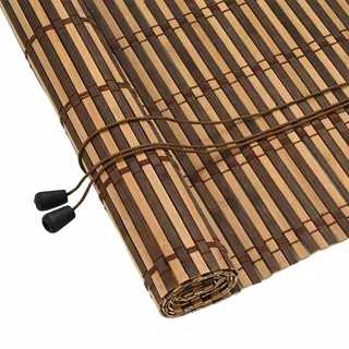 vidaXL Rollo mit Vorhängen 80 x 160 cm Braun