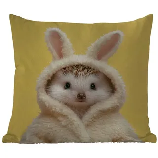 MuchoWow Dekokissen Igel - Osterhase - Kostüm, Kissenhülle für den Außenbereich, Outdoor, Kissen, 50x50 cm gelb 50 cm x 15 cm x 50 cm