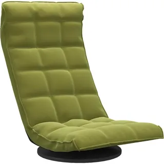 vidaXL Bodenstuhl Drehbar Samt 54 x 80 x 54 cm Hellgrün